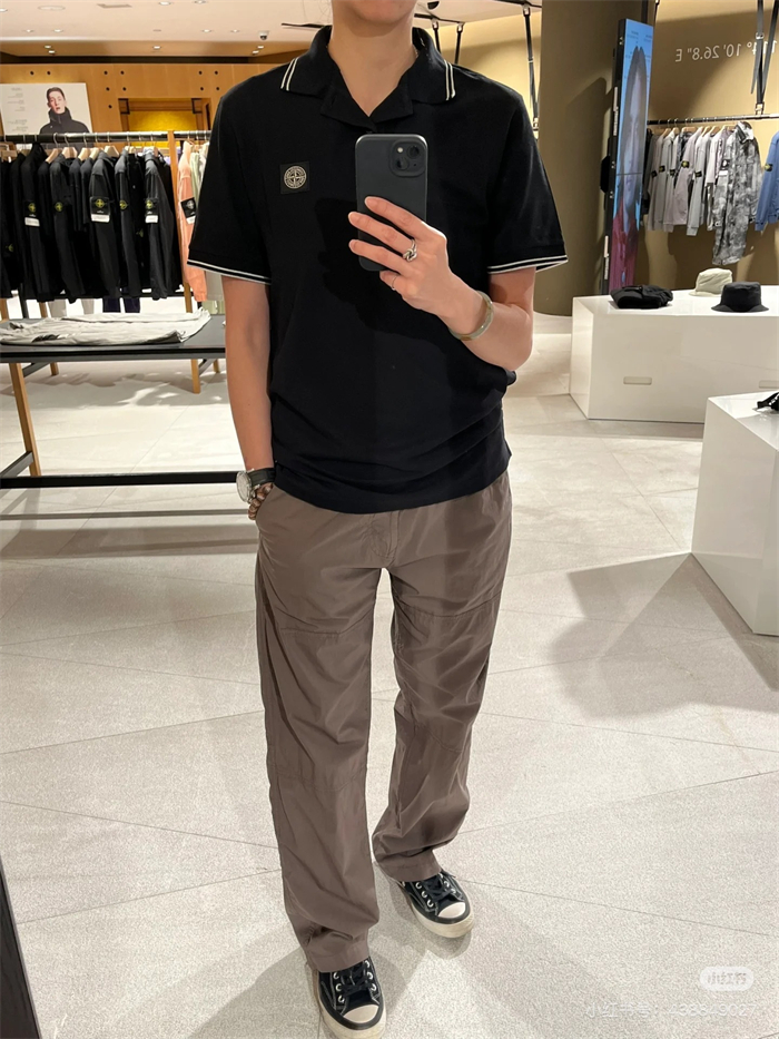 Stone Island 스톤 아일랜드 로고 블렌드 폴로 셔츠 22002SC 레플리카 2번 이미지 - 의류 | 세미샵 레플리카 사이트