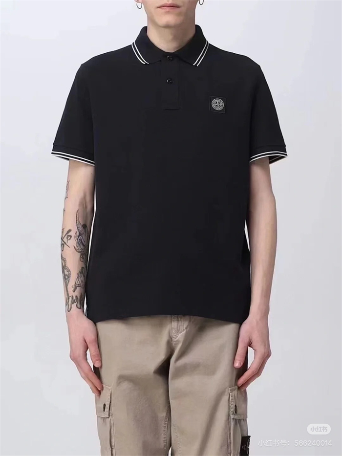 Stone Island 스톤 아일랜드 로고 블렌드 폴로 셔츠 22002SC 레플리카 3번 이미지 - 의류 | 세미샵 레플리카 사이트