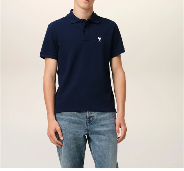 A M I 아미 드 꾀흐 화이트 하트 반소매 폴로 셔츠 레플리카 2번 이미지 - 의류 | 세미샵 레플리카 사이트