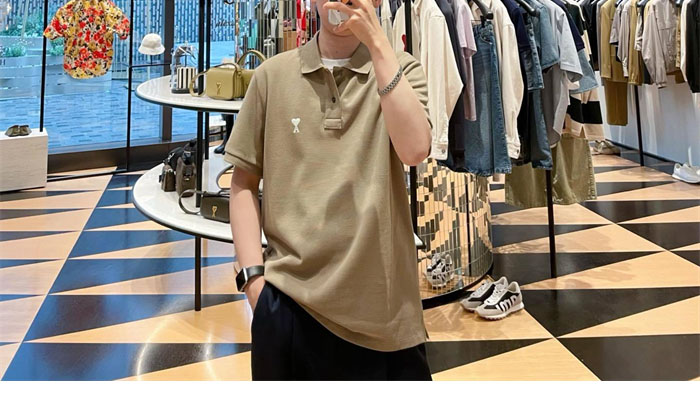 A M I 아미 드 꾀흐 화이트 하트 반소매 폴로 셔츠 레플리카 13번 이미지 - 의류 | 세미샵 레플리카 사이트