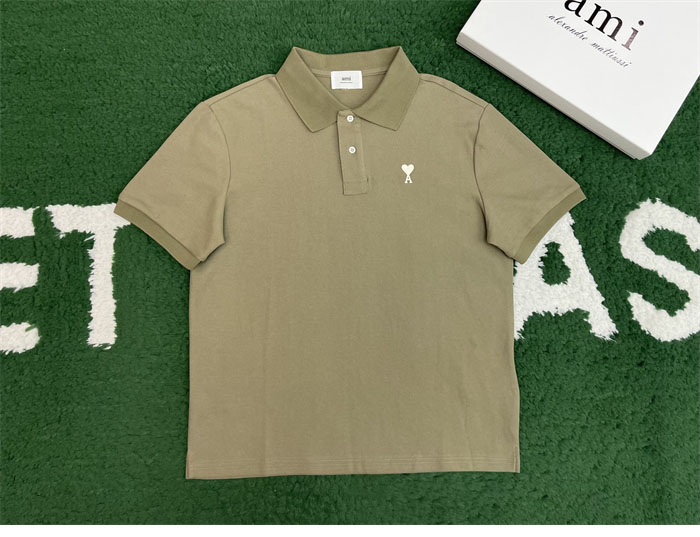 A M I 아미 드 꾀흐 화이트 하트 반소매 폴로 셔츠 레플리카 16번 이미지 - 의류 | 세미샵 레플리카 사이트