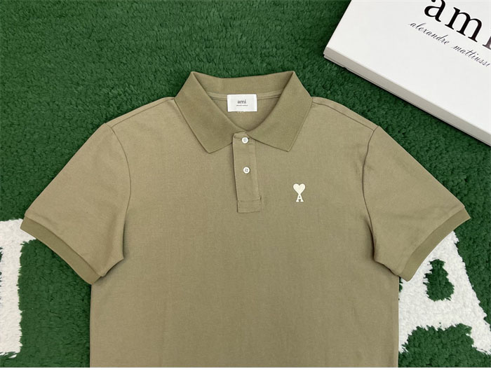 A M I 아미 드 꾀흐 화이트 하트 반소매 폴로 셔츠 레플리카 18번 이미지 - 의류 | 세미샵 레플리카 사이트