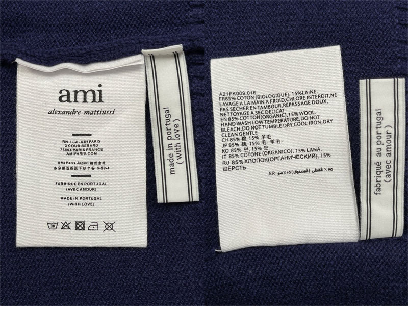 A M I 아미 빅 하트 로고 오버사이즈 인타르시아 스웨터 레플리카 11번 이미지 - 의류 | 세미샵 레플리카 사이트