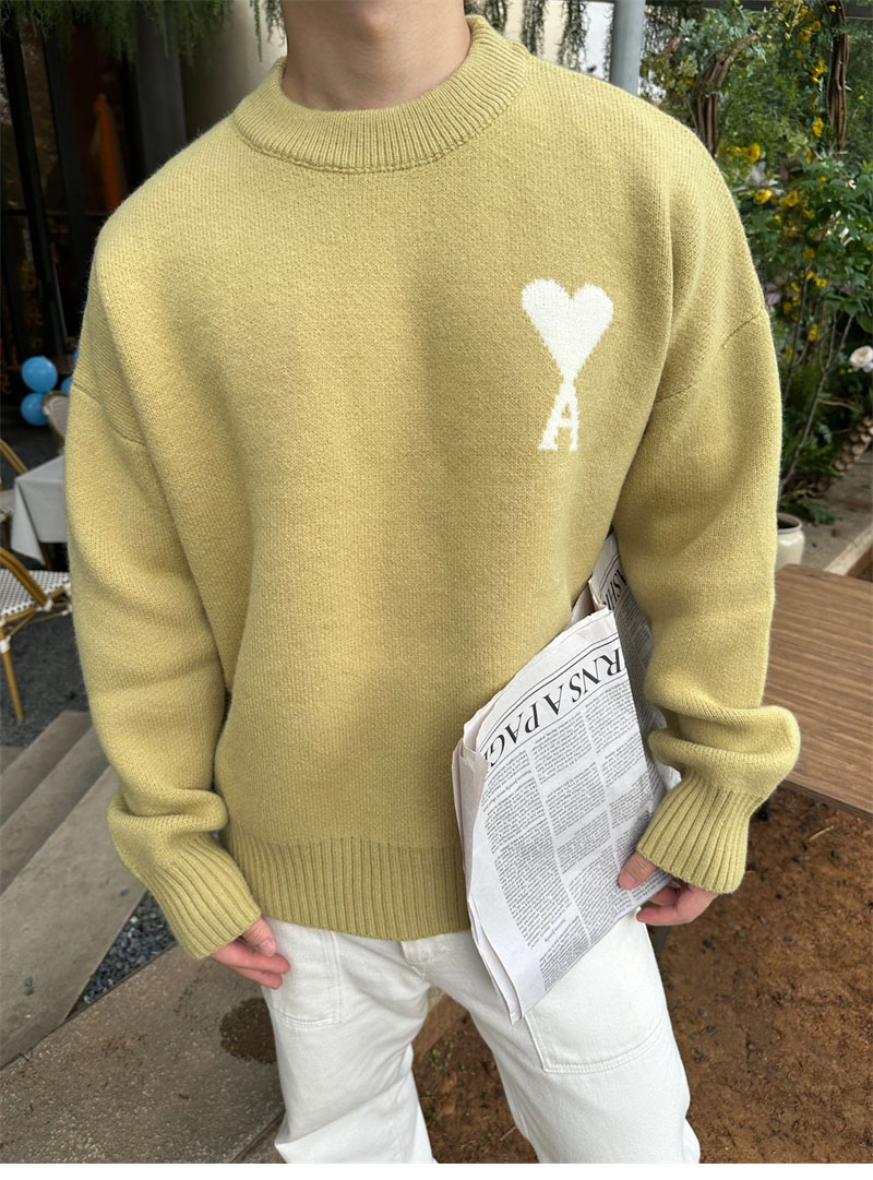 A M I 아미 빅 하트 로고 펠트 메리노 울 스웨터 레플리카 4번 이미지 - 의류 | 세미샵 레플리카 사이트