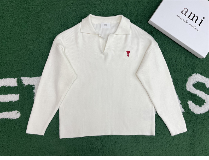 A M I 아미 하트로고 오픈카라 폴로 니트 레플리카 16번 이미지 - 의류 | 세미샵 레플리카 사이트