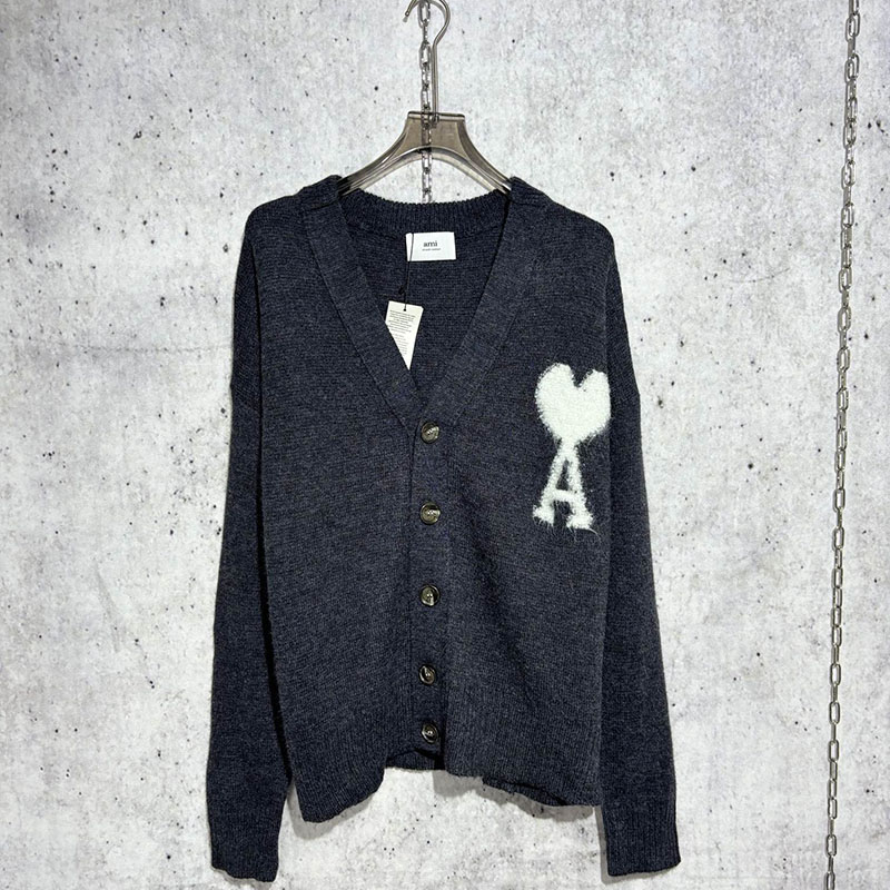 A M I 아미 헤어리 알파카 니트 가디건 레플리카 1번 이미지 - 의류 | 세미샵 레플리카 사이트