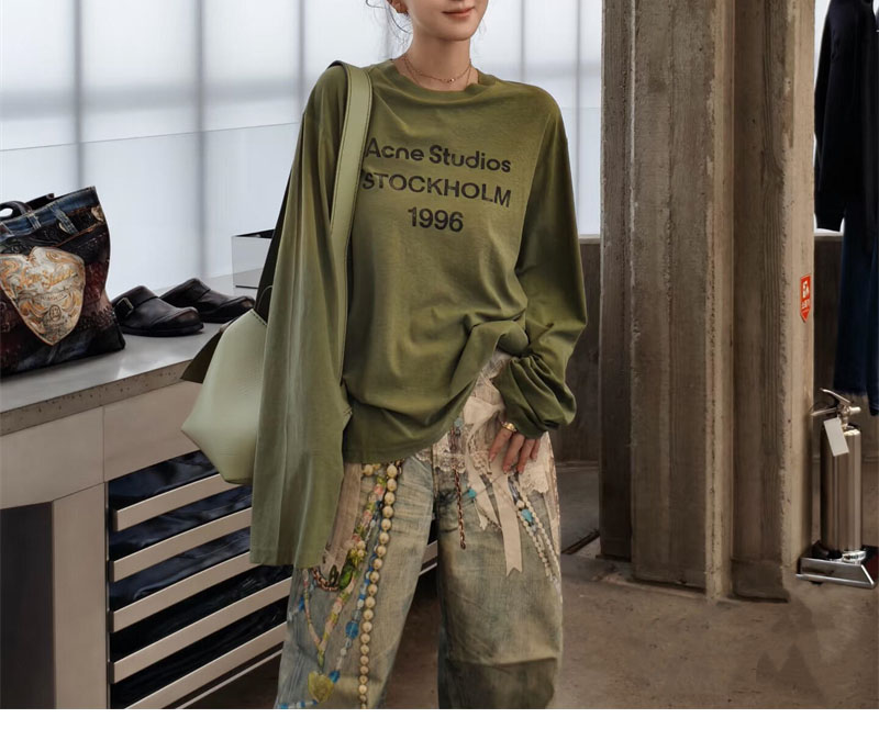 Acne Studios 아크네 로고 스톡홀름 1996 프린트 티셔츠 레플리카 5번 이미지 - 의류 | 세미샵 레플리카 사이트