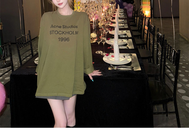 Acne Studios 아크네 로고 스톡홀름 1996 프린트 티셔츠 레플리카 6번 이미지 - 의류 | 세미샵 레플리카 사이트