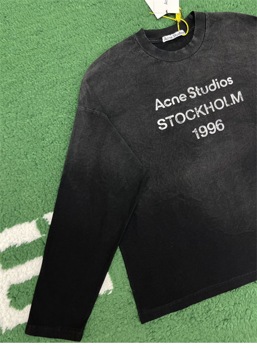 Acne Studios 아크네 로고 프린트 디스트레스드 긴팔 티셔츠 2컬러 레플리카 3번 이미지 - 의류 | 세미샵 레플리카 사이트