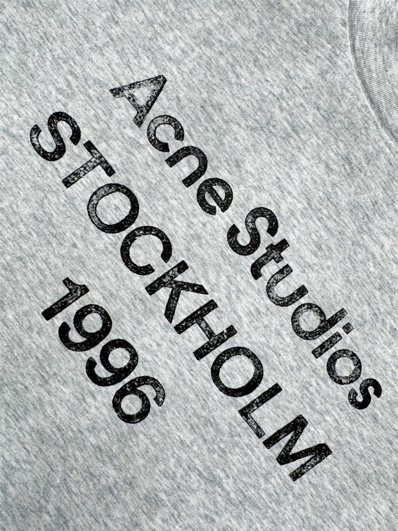 아크네 아크네 로고 프린트 코튼 반팔 티셔츠 레플리카 15번 이미지 - 의류 | 세미샵 레플리카 사이트