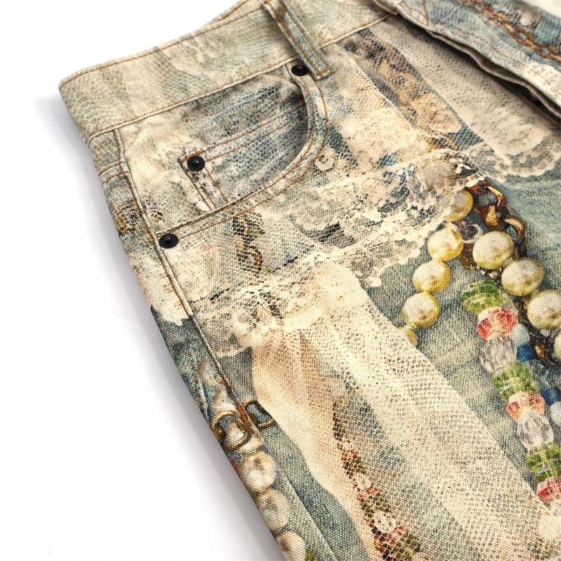 Acne Studios 아크네 스택 벨트 프린트 1981 배기 데님 진 레플리카 7번 이미지 - 의류 | 세미샵 레플리카 사이트