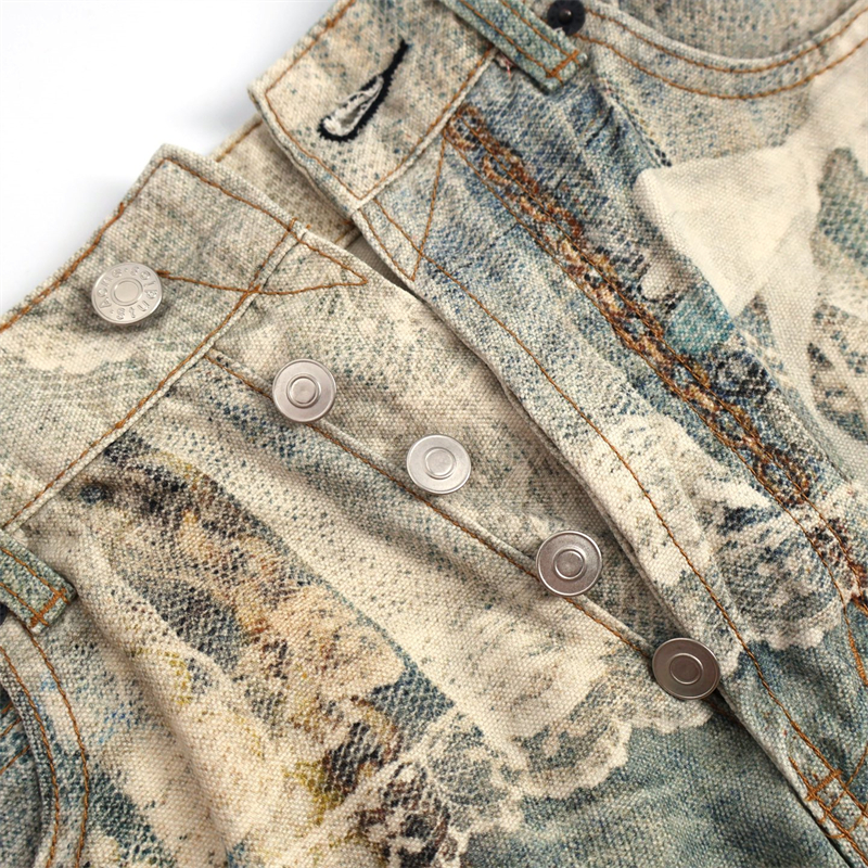 Acne Studios 아크네 스택 벨트 프린트 1981 배기 데님 진 레플리카 8번 이미지 - 의류 | 세미샵 레플리카 사이트