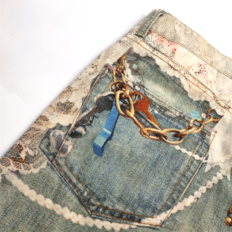 Acne Studios 아크네 스택 벨트 프린트 1981 배기 데님 진 레플리카 9번 이미지 - 의류 | 세미샵 레플리카 사이트