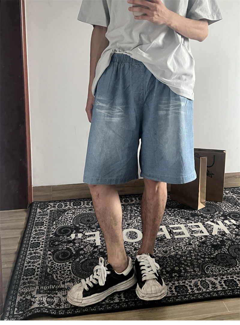 Acne Studios 아크네 워싱 코튼 리넨 밴딩 숏 팬츠 레플리카 5번 이미지 - 의류 | 세미샵 레플리카 사이트