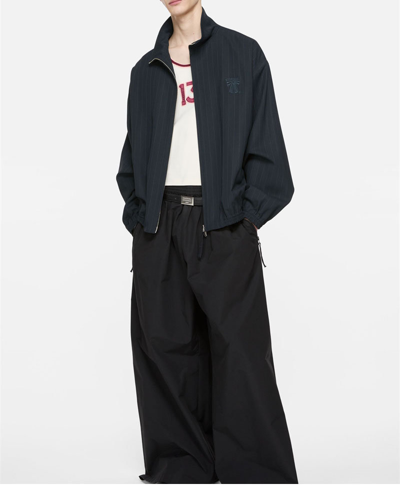 Acne Studios 아크네 핀 스트라이프 하이넥 시즌 보우 자수 릴랙스핏 자켓 레플리카 2번 이미지 - 의류 | 세미샵 레플리카 사이트