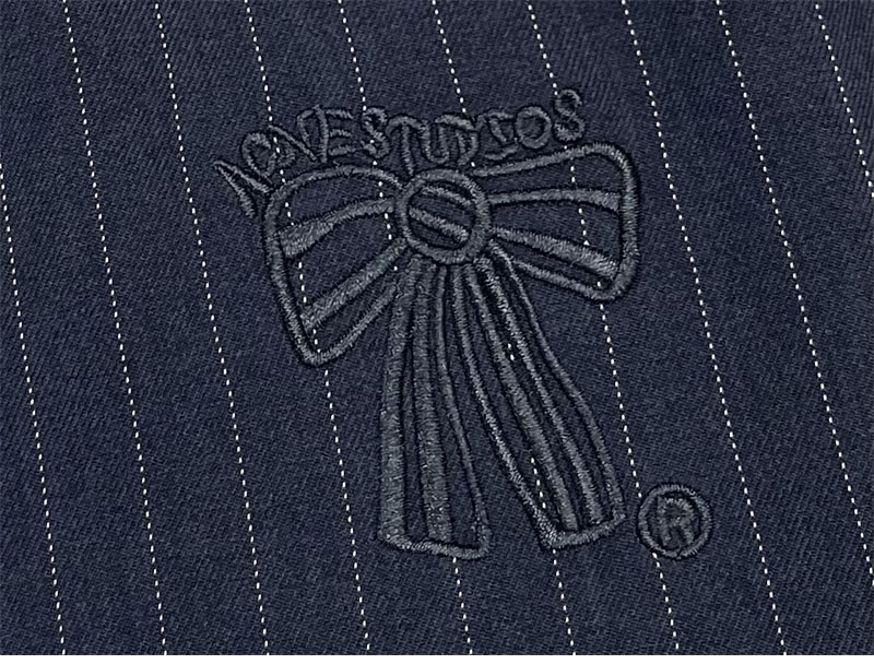 Acne Studios 아크네 핀 스트라이프 하이넥 시즌 보우 자수 릴랙스핏 자켓 레플리카 10번 이미지 - 의류 | 세미샵 레플리카 사이트