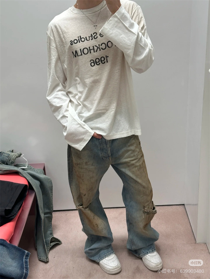 Acne Studios 아크네 1996 스톡홀름 긴팔 티셔츠 레플리카 2번 이미지 - 의류 | 세미샵 레플리카 사이트