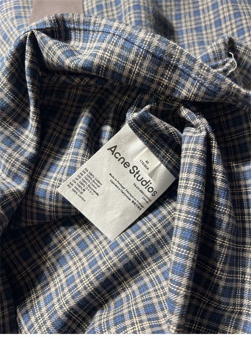 Acne Studios 아크네 24FW 체크 플란넬 셔츠 레플리카 7번 이미지 - 의류 | 세미샵 레플리카 사이트