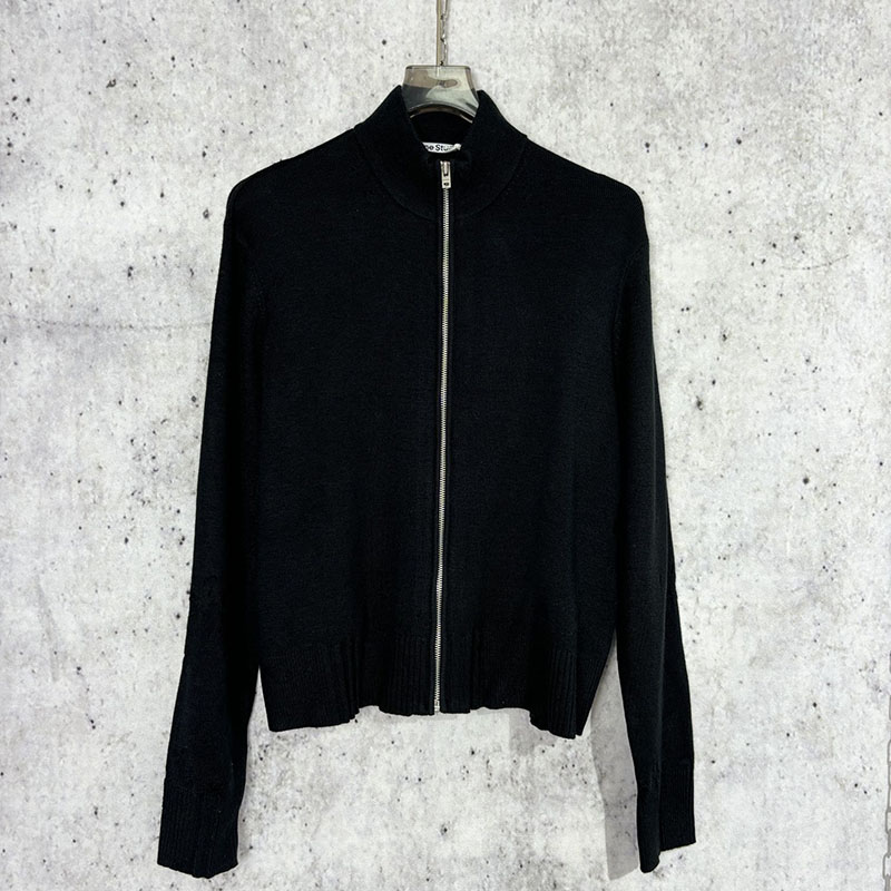 Acne Studios 아크네 24SS 백로고 울 집업 가디건 레플리카 1번 이미지 - 의류 | 세미샵 레플리카 사이트