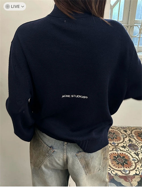 Acne Studios 아크네 24SS 백로고 울 집업 가디건 레플리카 20번 이미지 - 의류 | 세미샵 레플리카 사이트