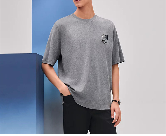 Hermes 에르메스 H Puzzle 디테일 코튼 반팔 티셔츠 레플리카 4번 이미지 - 의류 | 세미샵 레플리카 사이트