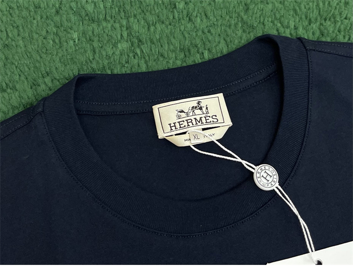 Hermes 에르메스 H Puzzle 디테일 코튼 반팔 티셔츠 레플리카 12번 이미지 - 의류 | 세미샵 레플리카 사이트
