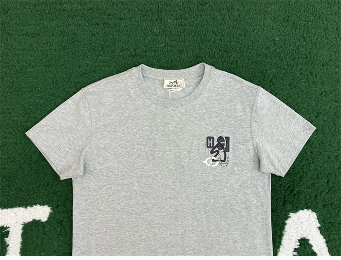 Hermes 에르메스 H Puzzle 디테일 코튼 반팔 티셔츠 레플리카 18번 이미지 - 의류 | 세미샵 레플리카 사이트