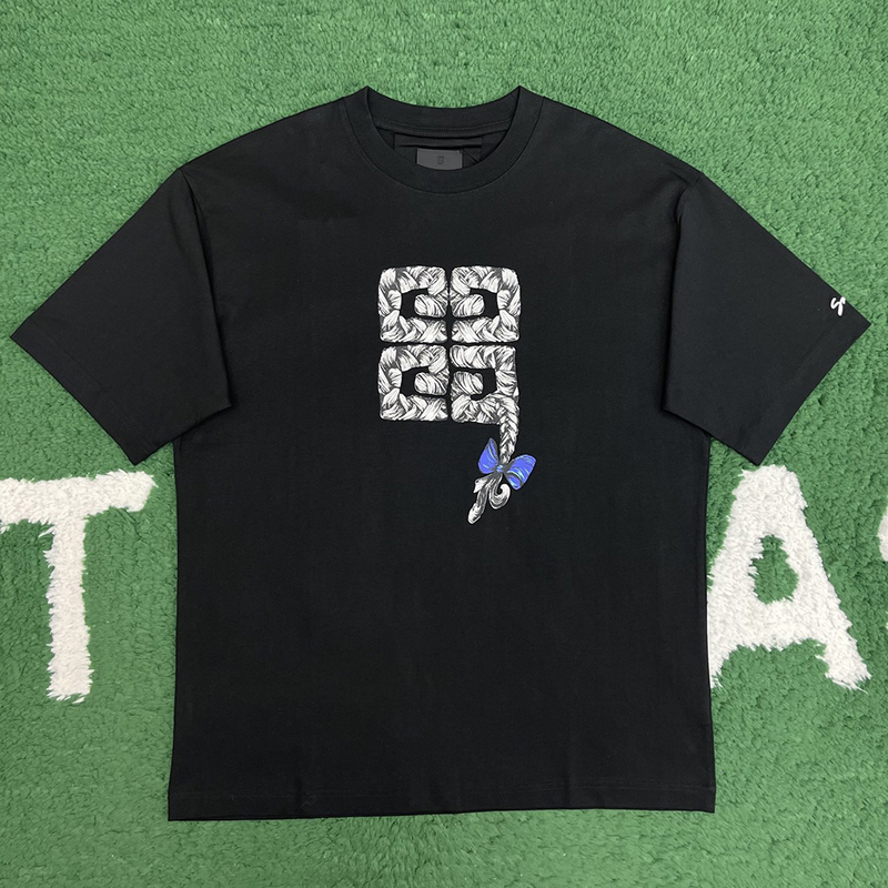 Givenchy 지방시 코튼 4G 브레이드 프린트 티셔츠 레플리카 1번 이미지 - 의류 | 세미샵 레플리카 사이트