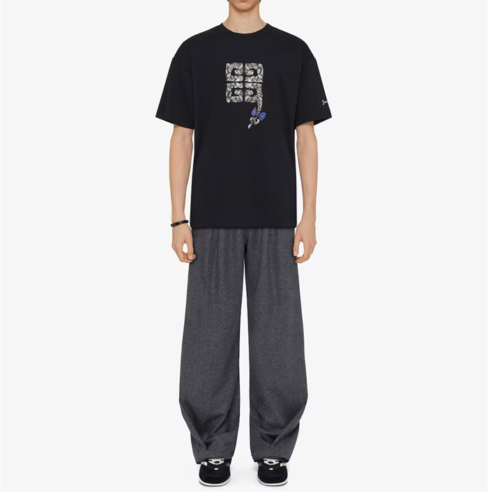 Givenchy 지방시 코튼 4G 브레이드 프린트 티셔츠 레플리카 2번 이미지 - 의류 | 세미샵 레플리카 사이트