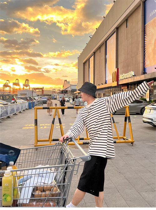 Jil Sander 질샌더 투톤 스트라이프 긴팔 티셔츠 레플리카 6번 이미지 - 의류 | 세미샵 레플리카 사이트