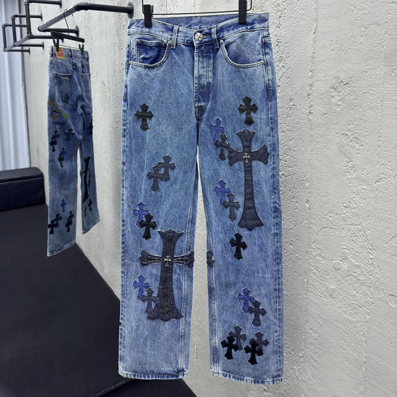 Chrome Hearts 크롬하츠 멀티 크로스 데님 팬츠 레플리카 1번 이미지 - 의류 | 세미샵 레플리카 사이트
