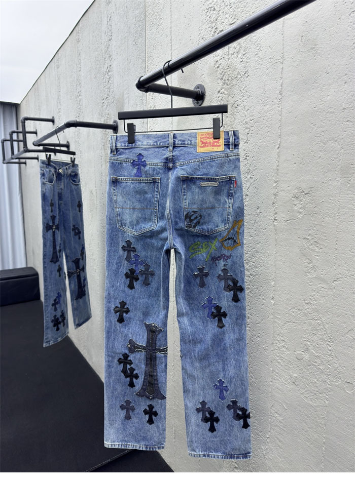 Chrome Hearts 크롬하츠 멀티 크로스 데님 팬츠 레플리카 4번 이미지 - 의류 | 세미샵 레플리카 사이트