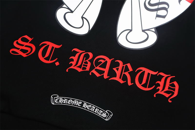 Chrome Hearts 크롬하츠 세인트 바스 익스클루시브 풀오버 후드 티셔츠 레플리카 10번 이미지 - 의류 | 세미샵 레플리카 사이트