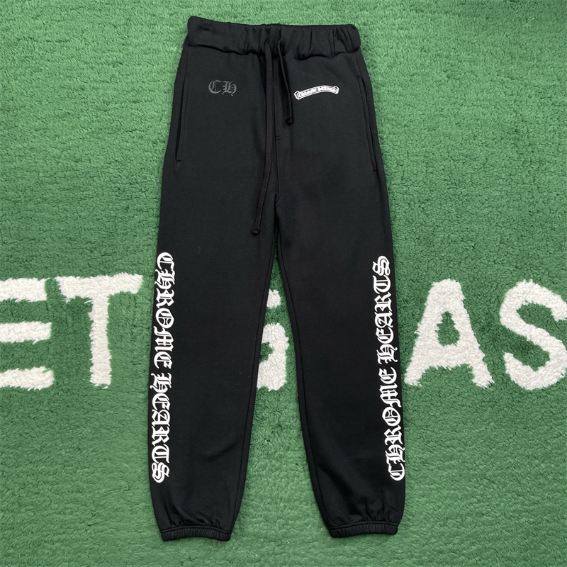 크롬하츠 크롬하츠 스크롤 로고 스펠아웃 스웨트팬츠 레플리카 4번 이미지 - 의류 | 세미샵 레플리카 사이트