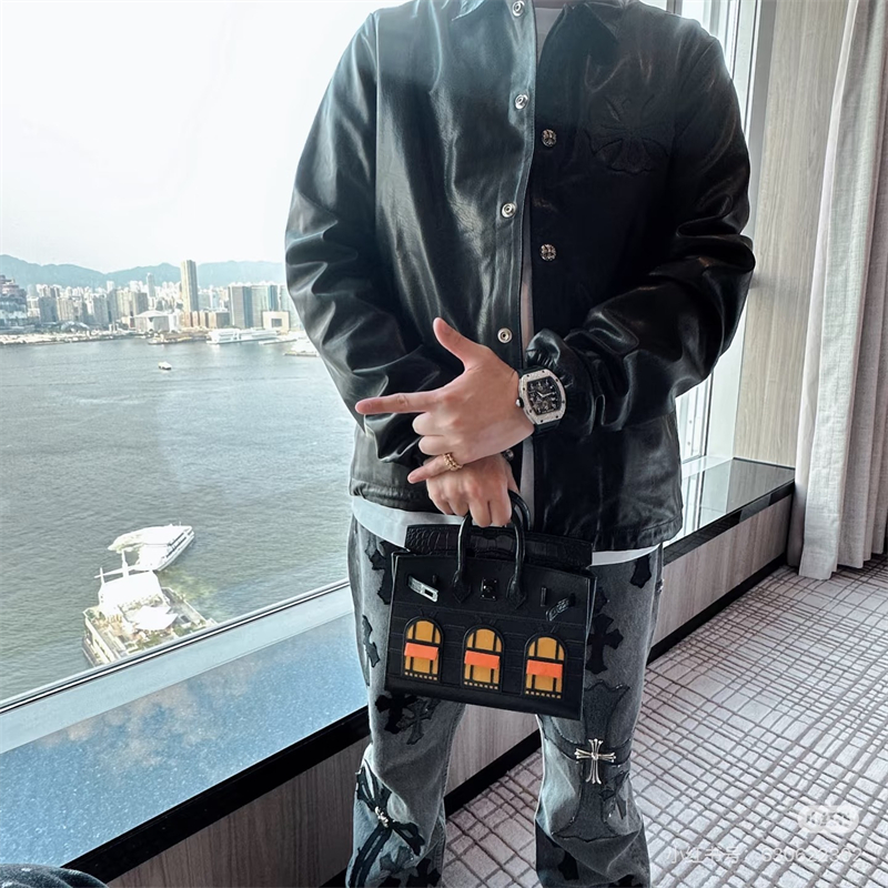 Chrome Hearts 크롬하츠 크로스 레더 자켓 레플리카 3번 이미지 - 의류 | 세미샵 레플리카 사이트