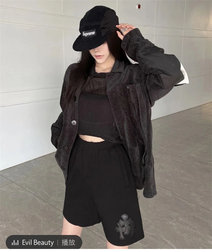 Chrome Hearts 크롬하츠 트리플 크로스 패치 숏 팬츠 레플리카 1번 이미지 - 의류 | 세미샵 레플리카 사이트