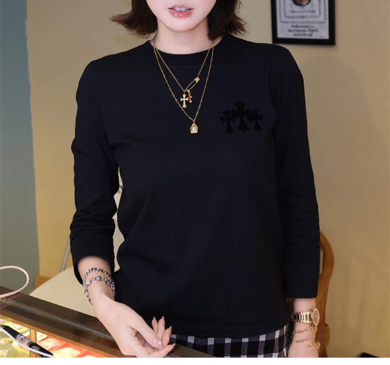 Chrome Hearts 크롬하츠 트리플 크로스 헐리우드 롱슬리브 티셔츠 레플리카 4번 이미지 - 의류 | 세미샵 레플리카 사이트