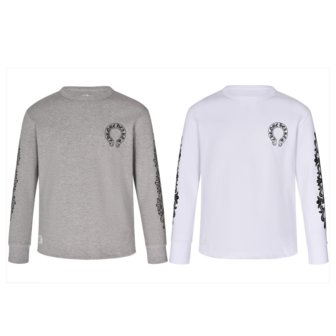 Chrome Hearts 크롬하츠 홀스슈 플로럴 슬리브 와플 써멀 티셔츠 레플리카 1번 이미지 - 의류 | 세미샵 레플리카 사이트