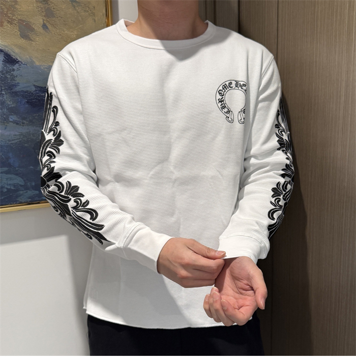 Chrome Hearts 크롬하츠 홀스슈 플로럴 슬리브 와플 써멀 티셔츠 레플리카 5번 이미지 - 의류 | 세미샵 레플리카 사이트
