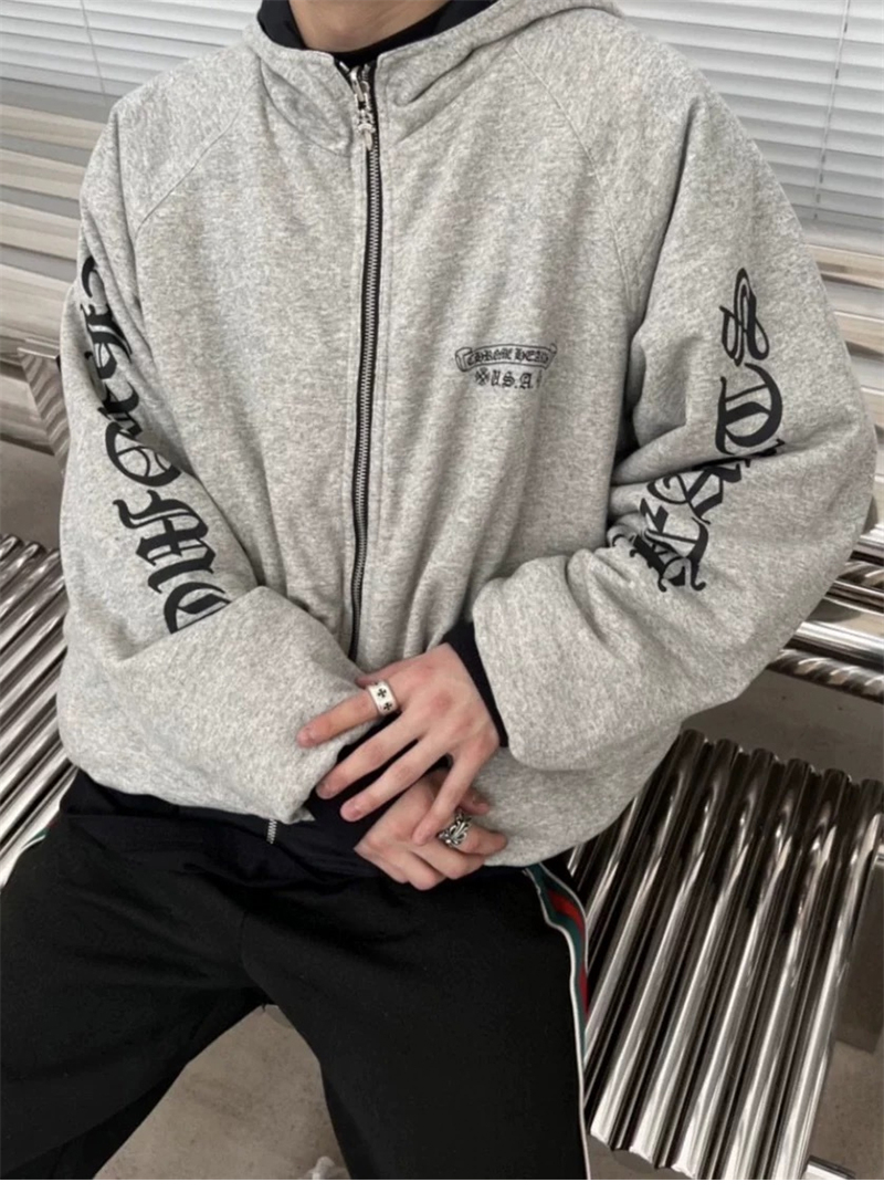 크롬하츠 크롬하츠 G.E.D 홀스슈 리버시블 후드 집업 자켓 레플리카 6번 이미지 - 의류 | 세미샵 레플리카 사이트