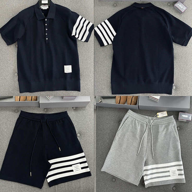 Thom Browne 톰브라운 사선완장 와플 반팔 폴로 셔츠&스웨트 반바지 레플리카 1번 이미지 - 의류 | 세미샵 레플리카 사이트