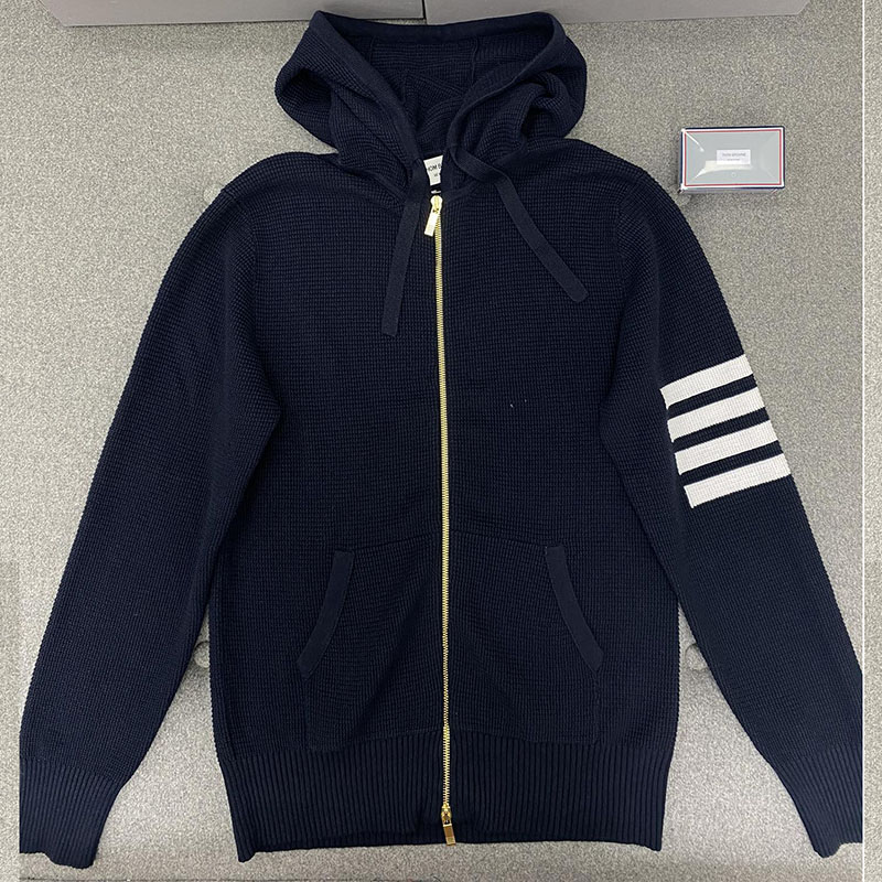 Thom Browne 톰브라운 사선완장 4-Bar 와플 후드 집업 레플리카 1번 이미지 - 의류 | 세미샵 레플리카 사이트