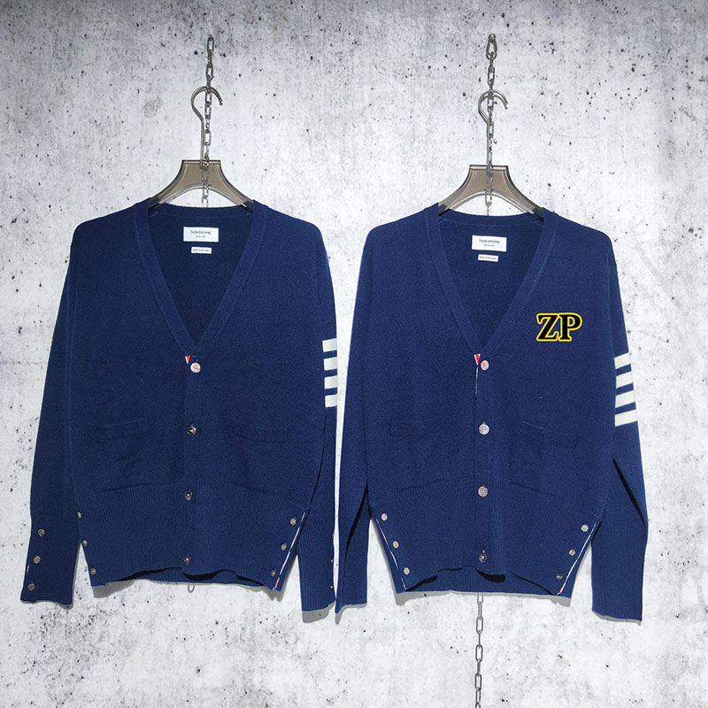 Thom Browne 톰브라운 사선완장 4-Bar 캐시미어 크롭 가디건 레플리카 1번 이미지 - 의류 | 세미샵 레플리카 사이트