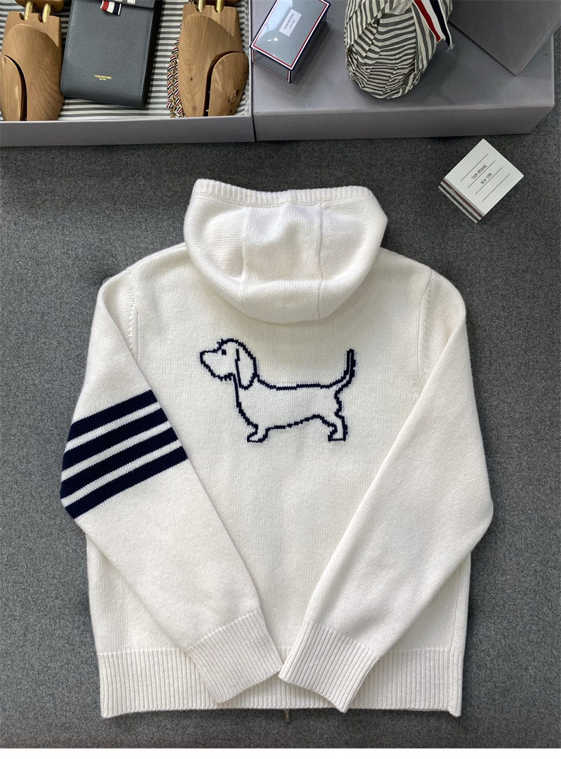 Thom Browne 톰브라운 사선완장 4-Bar 클래식 울 후드 집업 레플리카 9번 이미지 - 의류 | 세미샵 레플리카 사이트