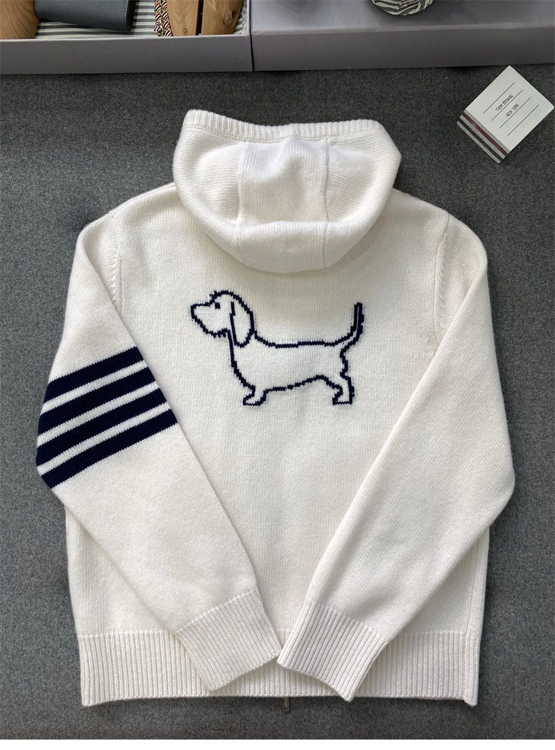 Thom Browne 톰브라운 사선완장 4-Bar 클래식 울 후드 집업 레플리카 10번 이미지 - 의류 | 세미샵 레플리카 사이트