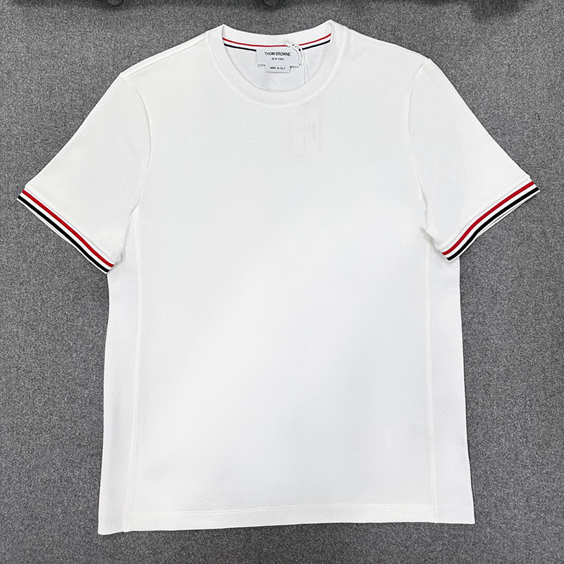 Thom Browne 톰브라운 삼선 스트라이프 반팔 티셔츠 레플리카 1번 이미지 - 의류 | 세미샵 레플리카 사이트