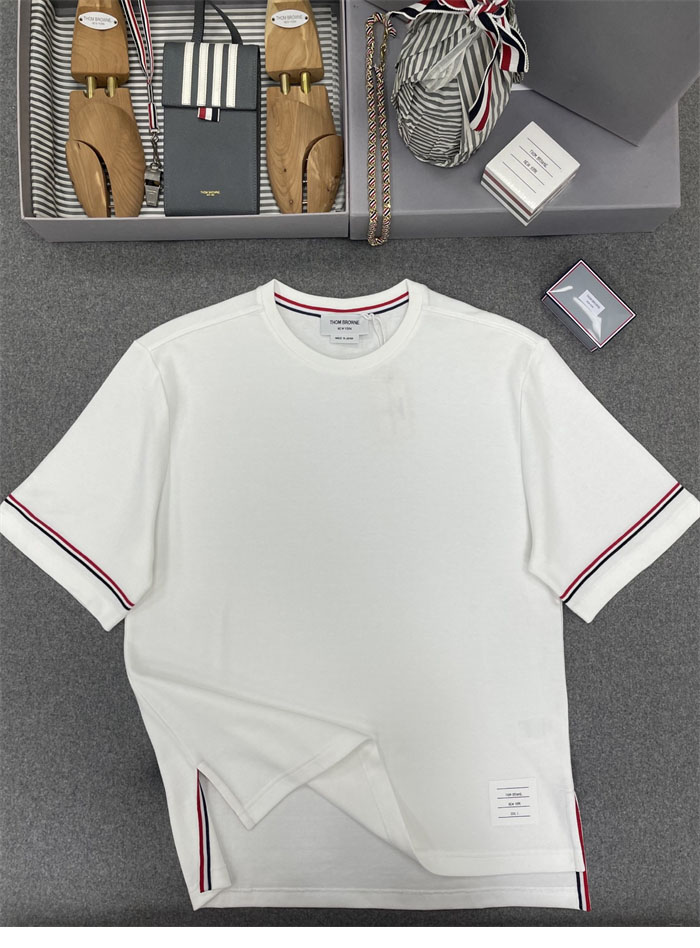 Thom Browne 톰브라운 코튼 럭비 그로그랭 암밴드 티셔츠 레플리카 6번 이미지 - 의류 | 세미샵 레플리카 사이트