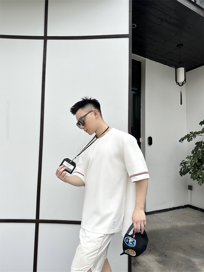 Thom Browne 톰브라운 코튼 럭비 반팔 티셔츠 레플리카 3번 이미지 - 의류 | 세미샵 레플리카 사이트