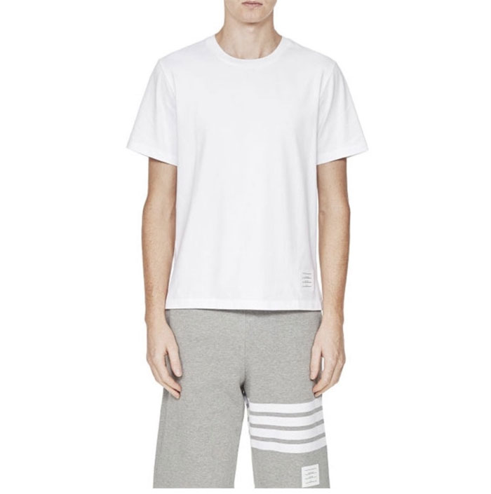 Thom Browne 톰브라운 코튼 반팔 티셔츠 화이트 레플리카 3번 이미지 - 의류 | 세미샵 레플리카 사이트