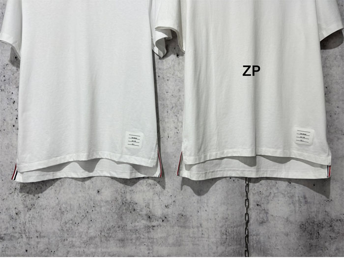 Thom Browne 톰브라운 코튼 반팔 티셔츠 화이트 레플리카 6번 이미지 - 의류 | 세미샵 레플리카 사이트